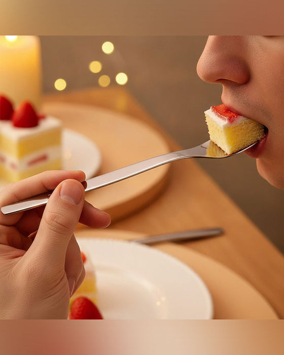 Lange Steel Dessertlepel