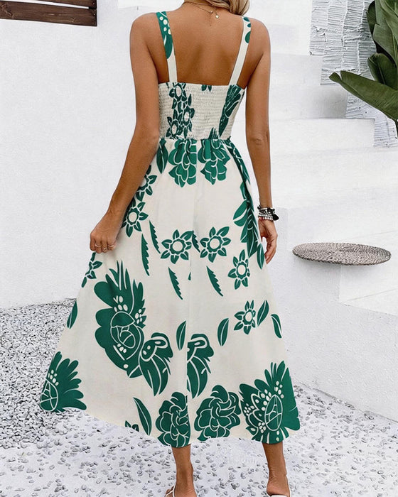 Jurk Elegant Bandje Print