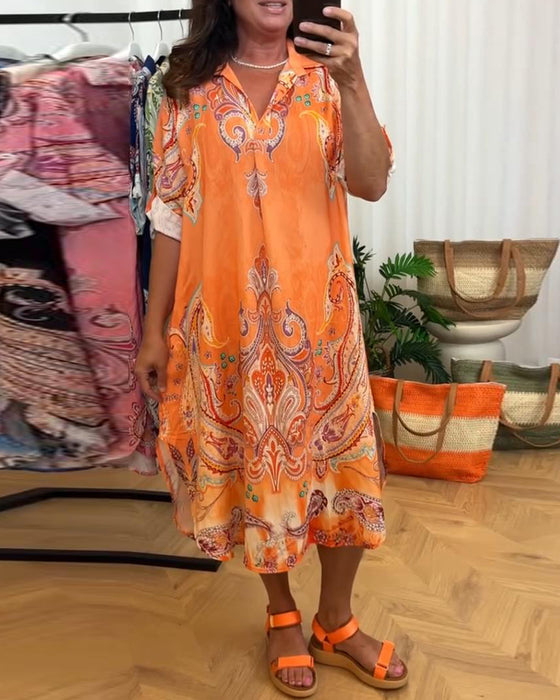 Jurk Retro Revers Print