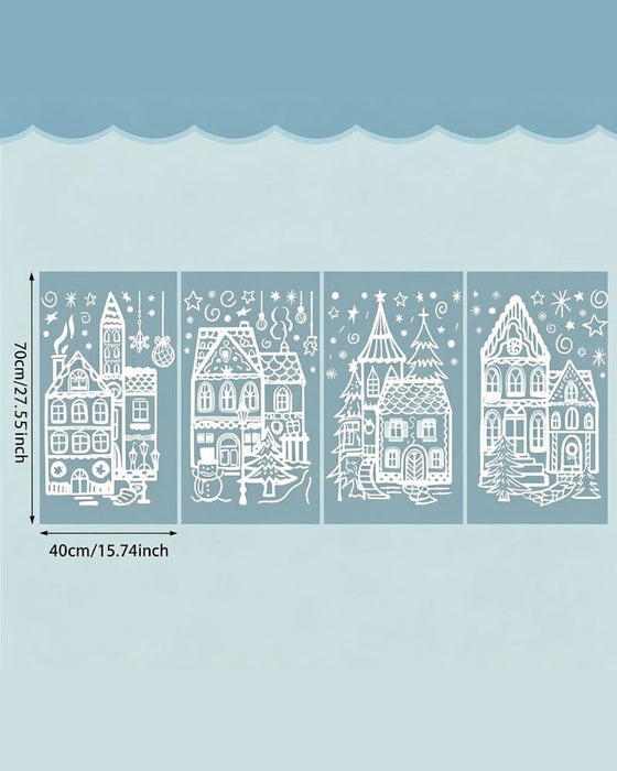 Kerstdorp Raamstickers