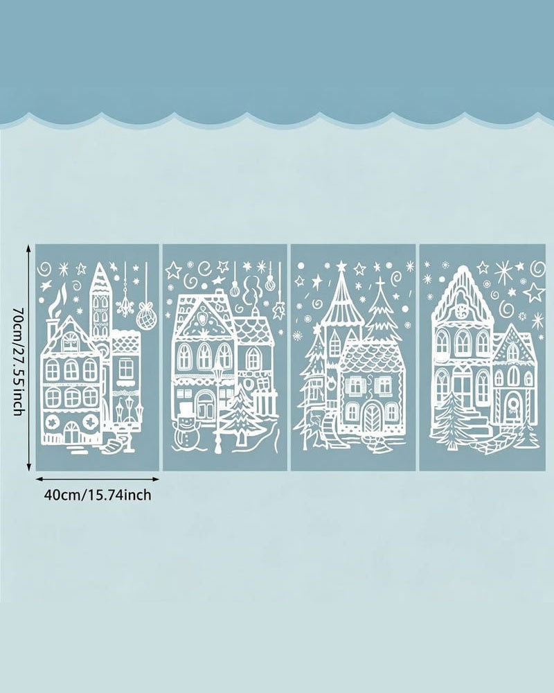 Kerstdorp Raamstickers
