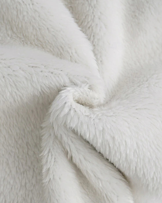 Fleece casual broek met letterprint