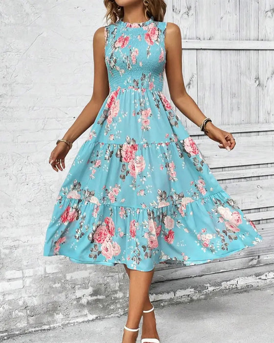 Jurk Bloemen Afdruk Smock