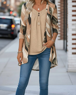 Tweedelig Top Met Patchworkprint