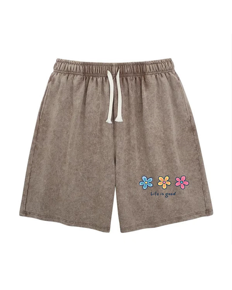 Shorts Bloemenprint Elastisch Koord