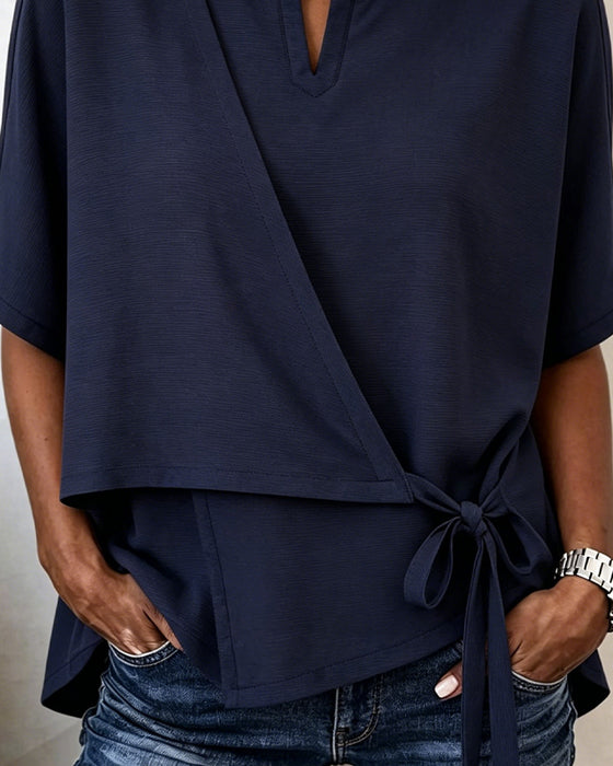Blouse Casual Strik Effen