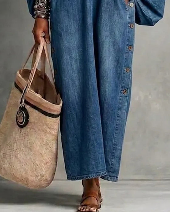 Jurk V-Hals Zak Casual