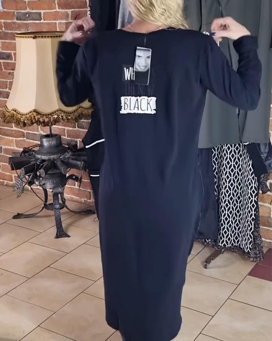 Jurk Ruim Plusmaat Pu Panelen