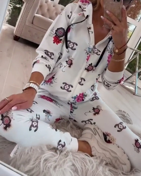 Tweedelige sets casual bloemenprint