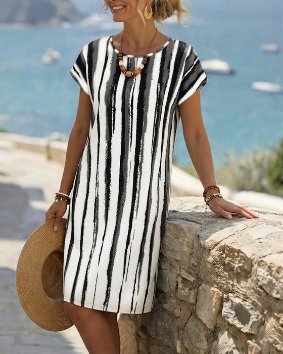 Jurk Verticale Streep Shift