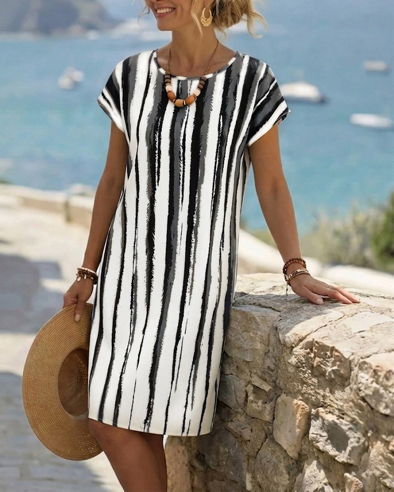 Jurk Verticale Streep Shift