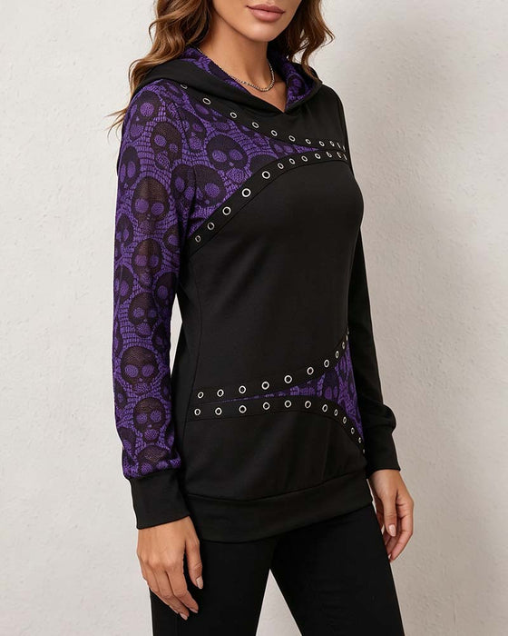 Hoodie Casual Kleurblok
