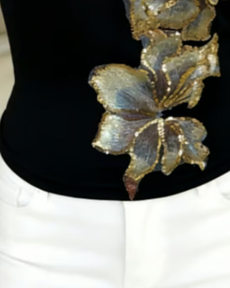 Cami Top Bandjes Grote Bloemenprint