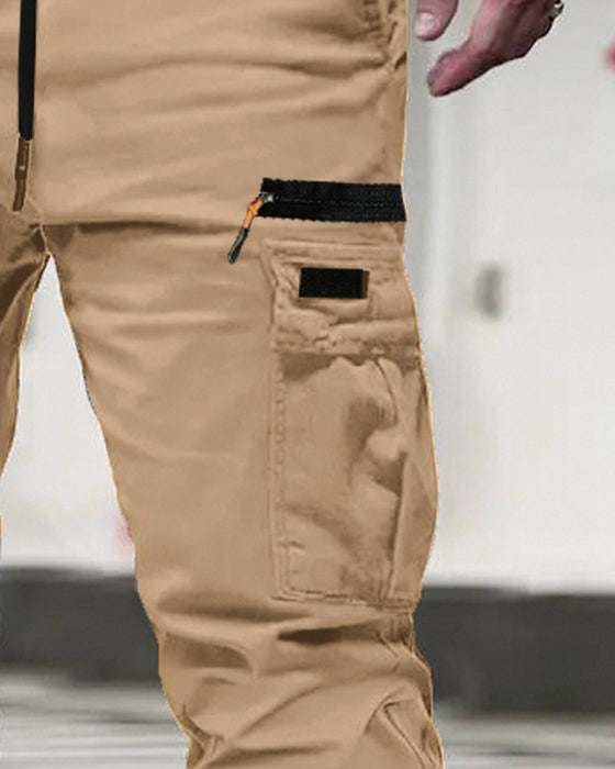 Heren Broek Elastische Manchet Effen Ontspannen