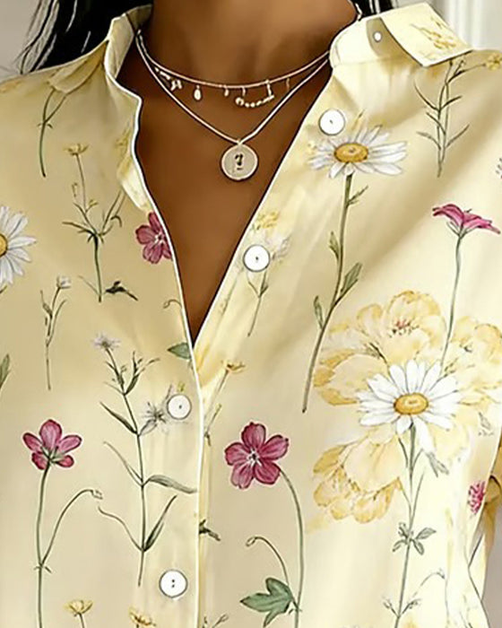 Overhemd Vers Bloemenprint