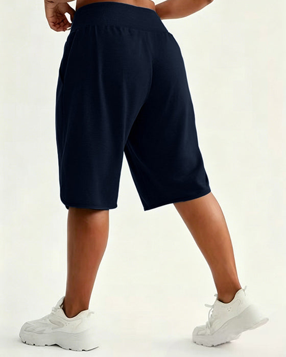 Hoog Taille Wijde Pijpen Shorts