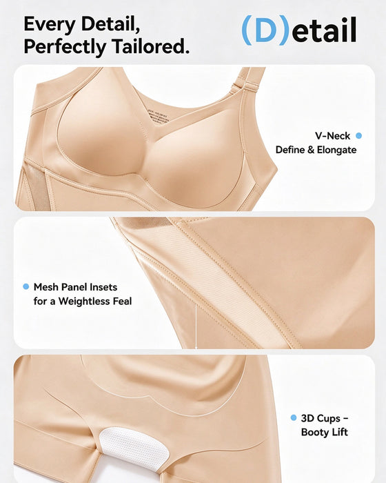 Verkoelende Buikcontrole Bilverhogende Shapewear Bodysuit