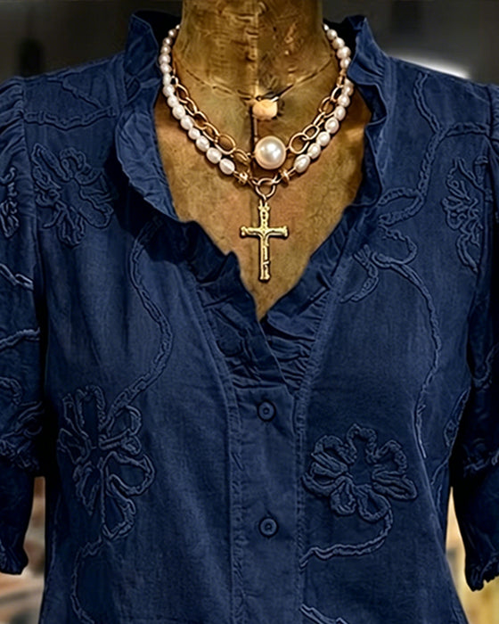 Blouse Franjezoom Pofmouw