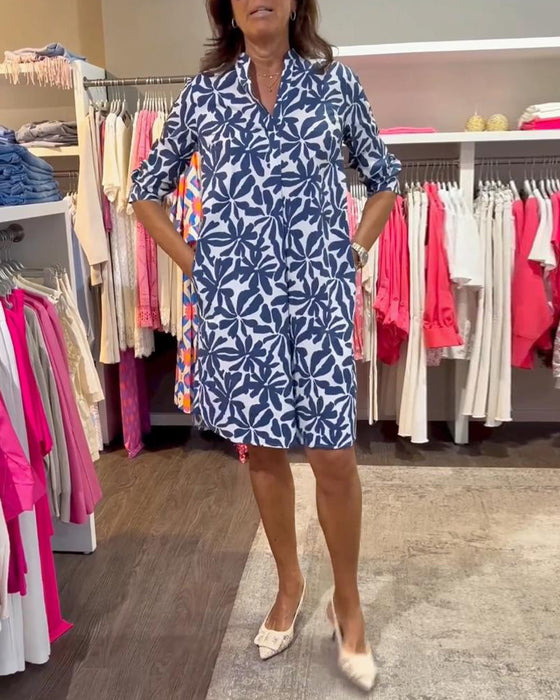 Casual jurk met print en boven de knie