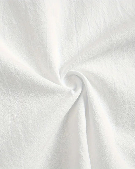 Blouse Kraag Effen Knop Korte Mouwen