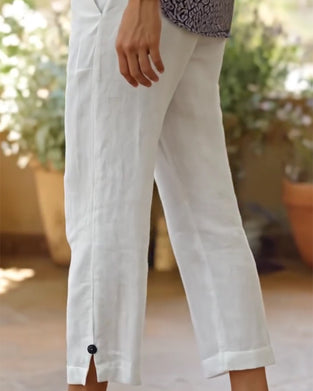 Broek Hoge Taille Cropped Casual