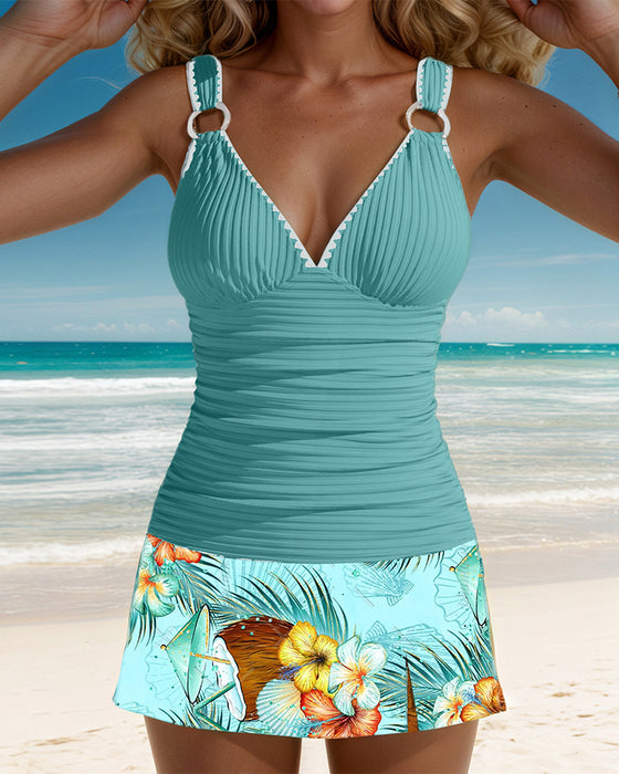 Rok Badpak Gestreepte Top