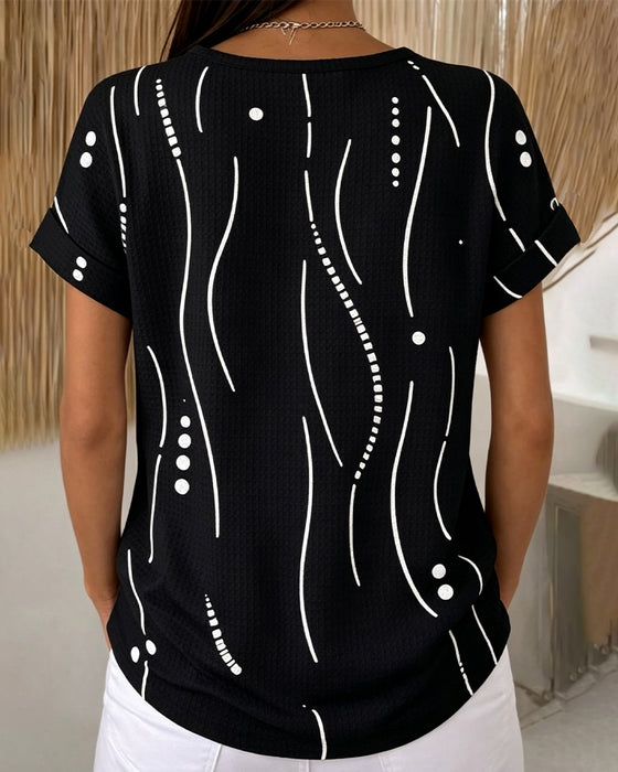 T-Shirt Ronde Hals Korte Mouwen