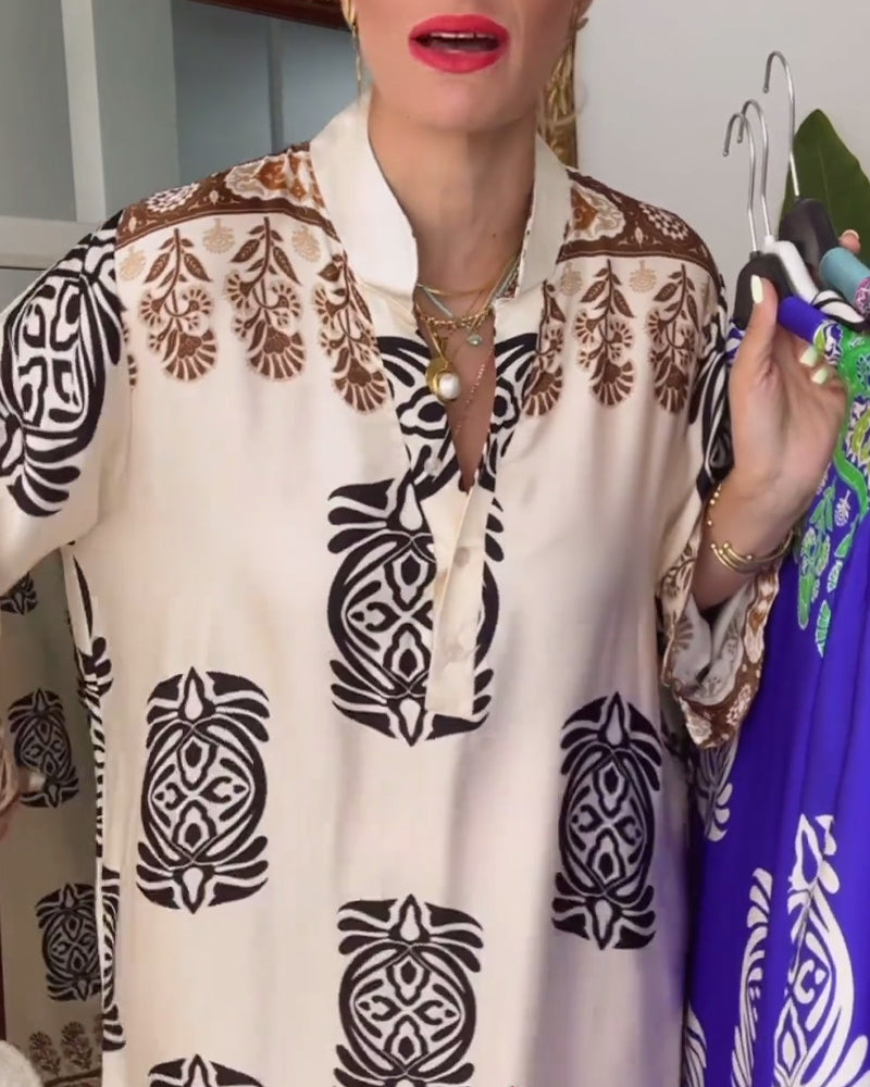 Retro mode losse jurk