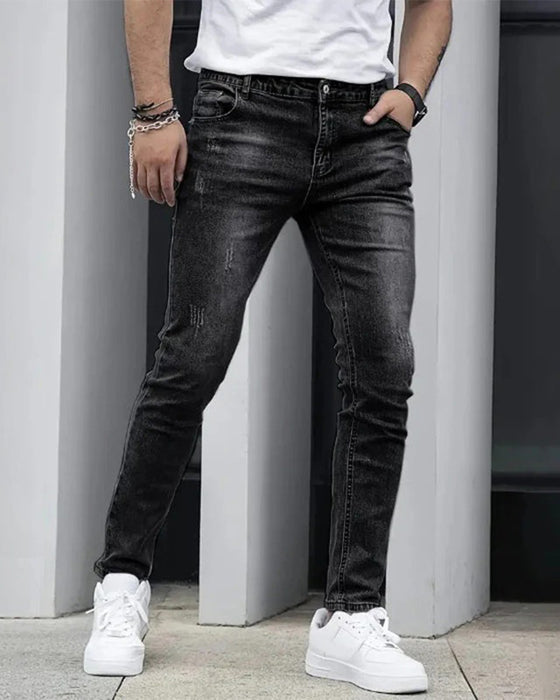 Jeans Heren Casual Effen