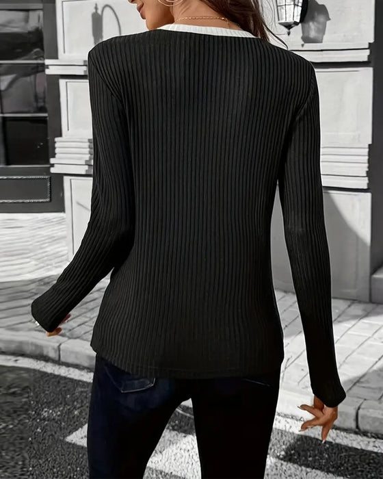 T-shirt casual mode ronde hals