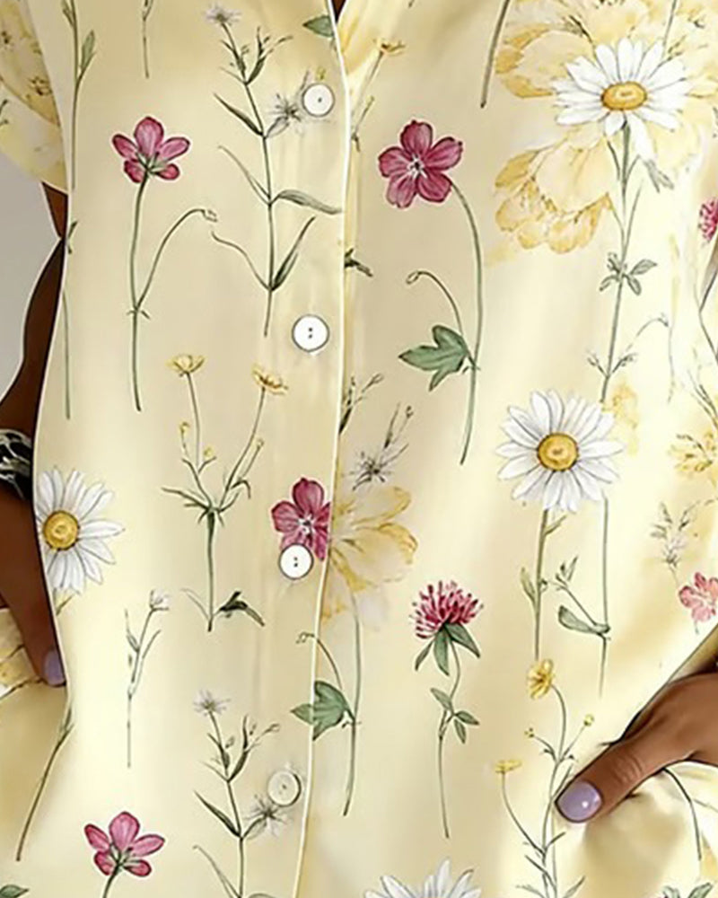 Overhemd Vers Bloemenprint