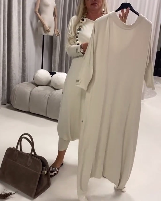 Jumpsuit Effen Kleur Lange Mouwen Casual