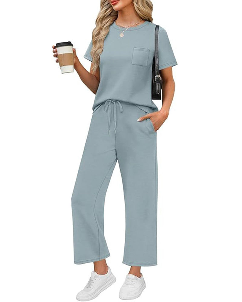 Set Effen Korte Mouw En Lange Broek