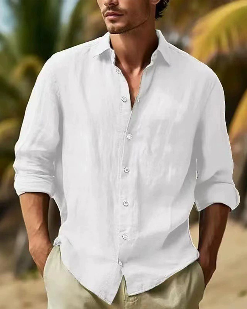 Heren Overhemd Button-Down Ontspannen