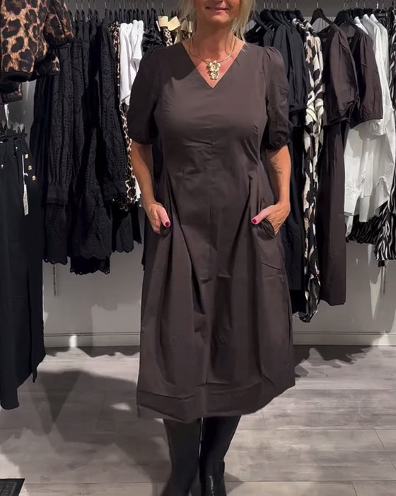 Jurk V-hals Zak Casual