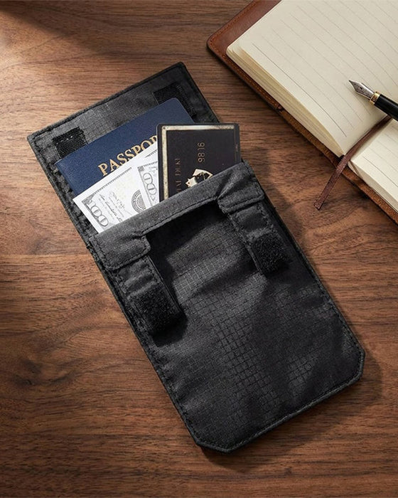 Portefeuille De Voyage Sécurisé Caché Poche Cachée Pour Passeport Argent Cartes