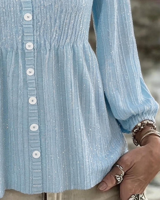 Blouse Elegant Driekwartmouw Knoopsluiting