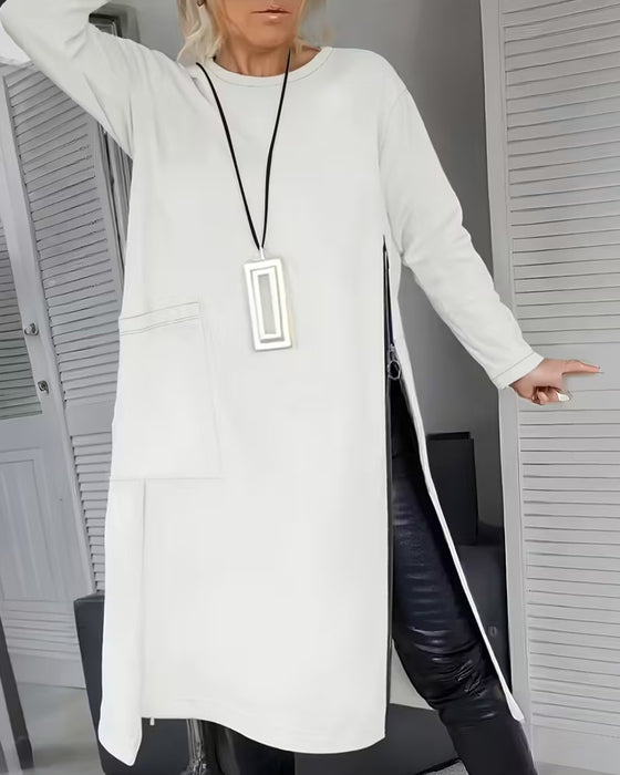 Jurk Stijlvol Groot Zak Ritsontwerp