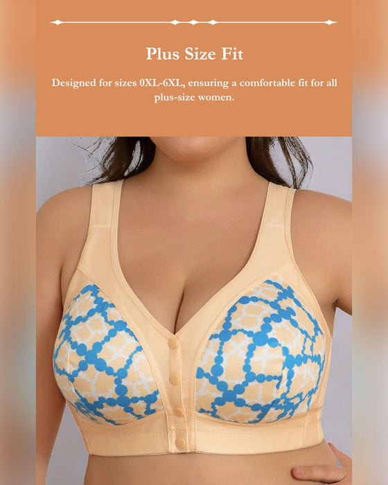 Voor Sluiting Draadloze Chic Geometrische Print Bralette