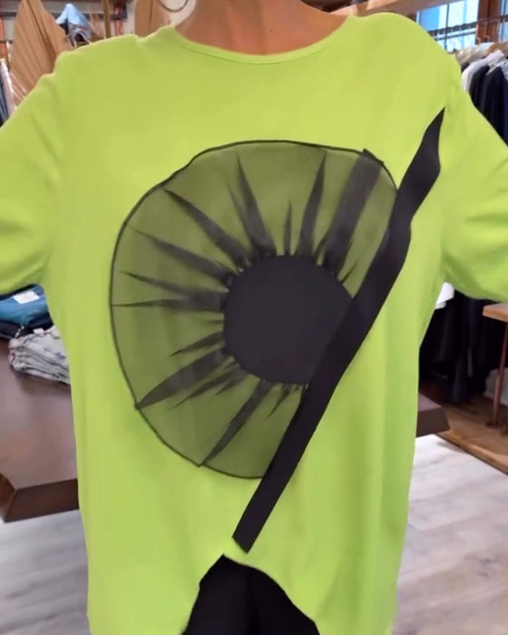 T-Shirt Bloemenprint Korte Mouwen Casual