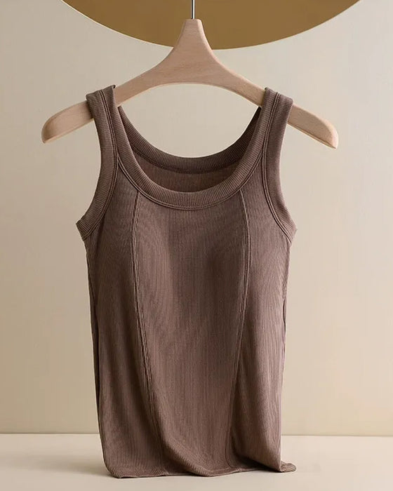 Cami‑Top Effen Kleur Met Ingebouwde Bh