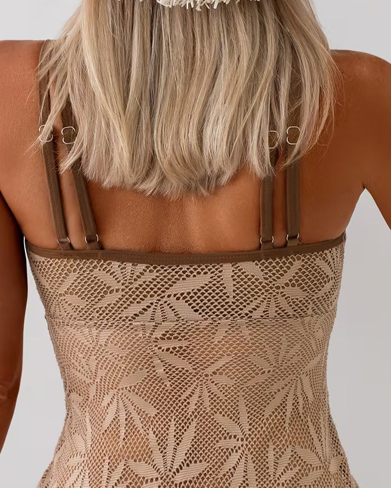 Tankini Spaghettiband Mesh