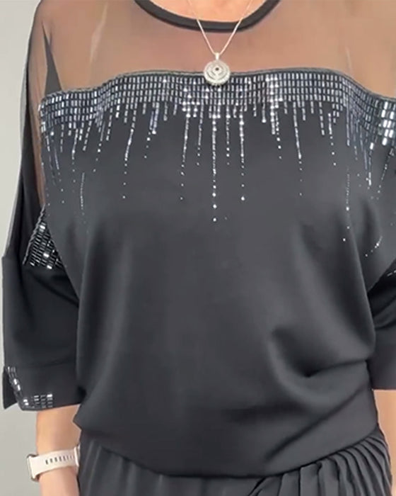 Blouse Gaas Gespleten Loose