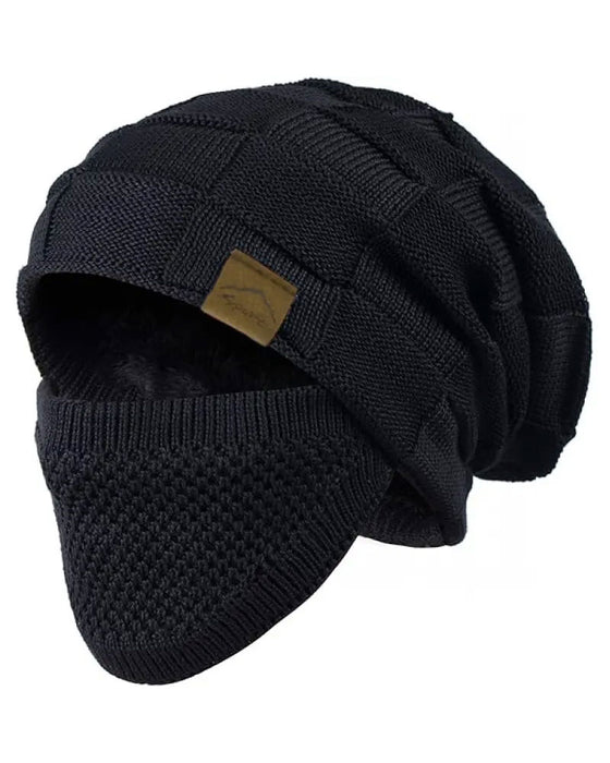 Gebreide Muts Masker Set Winter Muts Gezicht Oor Bedekking
