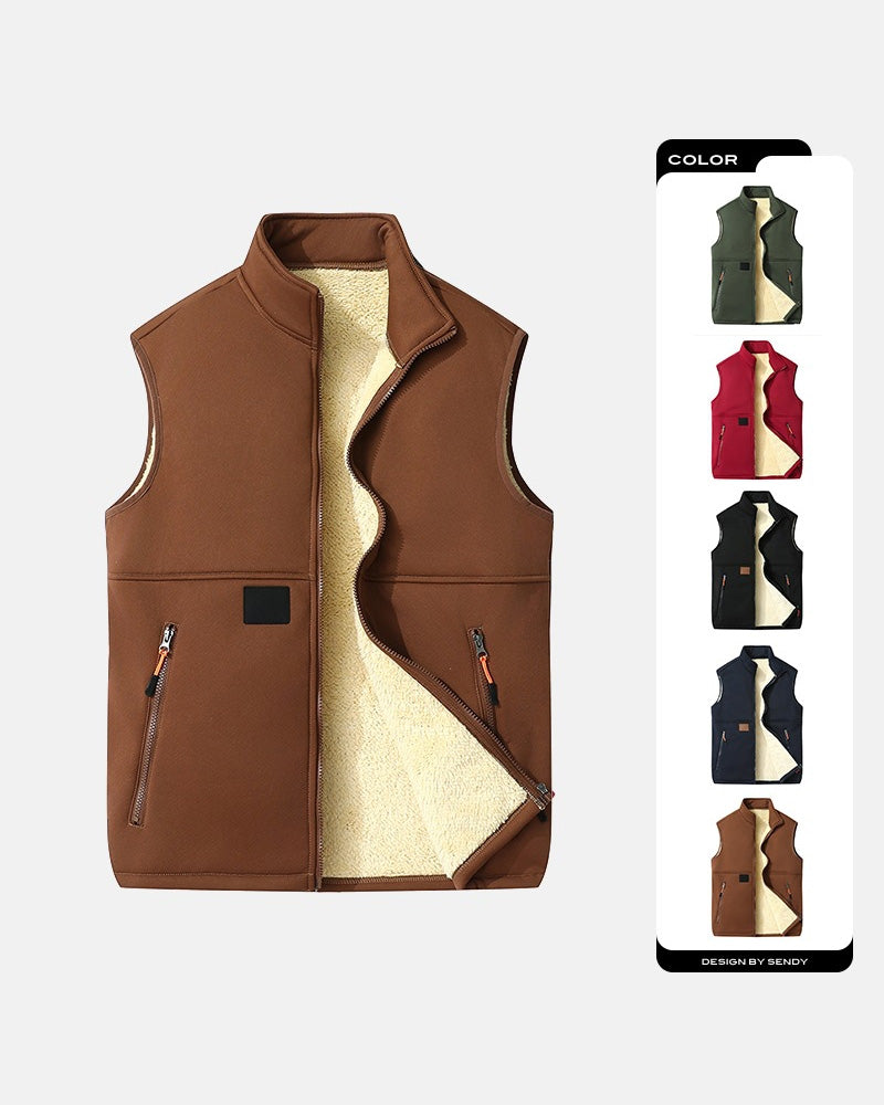 Cardigan Gevoerd Polar Fleece Open Voorzijde