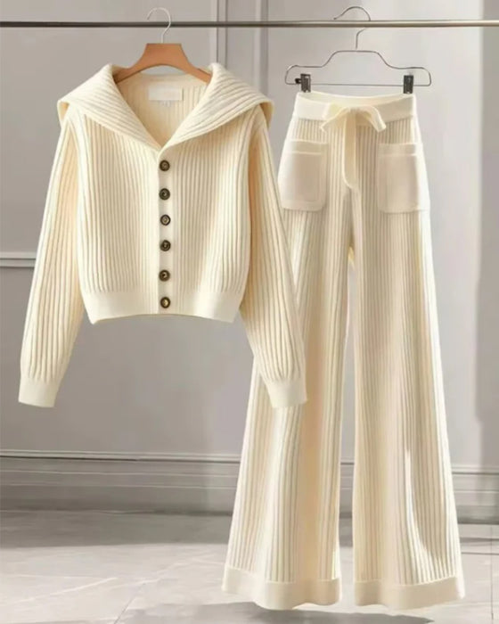 Set Effen Kleur Elegante Tweedelig