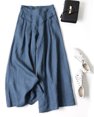 Broek Los Hoge Taille Slankmakend Ingekort
