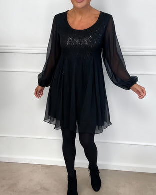 Jurk Ronde Hals Modieus Effen Loose