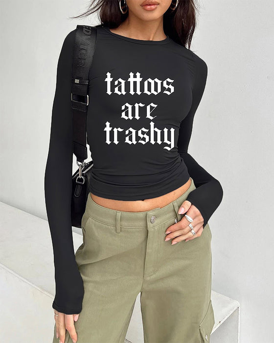 T-Shirt Strakke Lange Mouwen