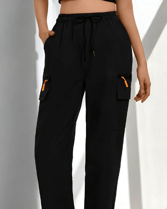Pants Koord Los Casual Cargo